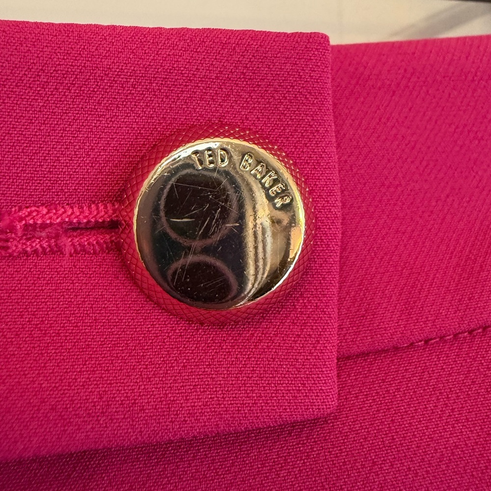 Ted Baker Women's Fuschia Trousers Pants Ankle Cropped Size 1 US Size 4 - Picture 3 of 11